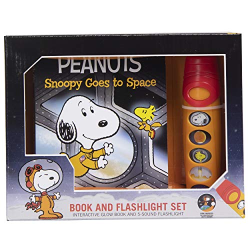 Snoopy Goes to Space Sound Book and Flashlight Set (PI Kids, Peanuts, NASA) (Play-A-Sound)