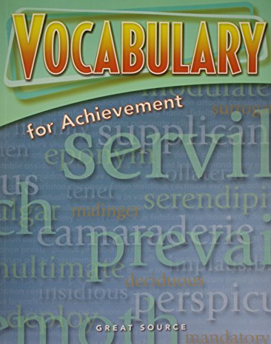 Student Edition Grade 11 2006: Fifth Course (Great Source Vocabulary for Achievement)