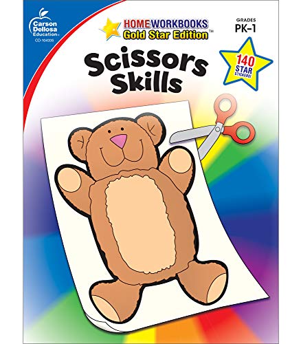 Carson Dellosa | Scissors Skills Workbook | Preschool–1st Grade, (Home Workbooks)