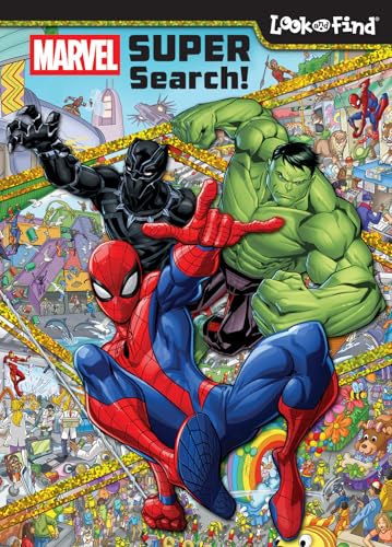 Marvel Spider-man, The Hulk, Black Panther and More! - Super Search! Look and Find Activity Book - PI Kids