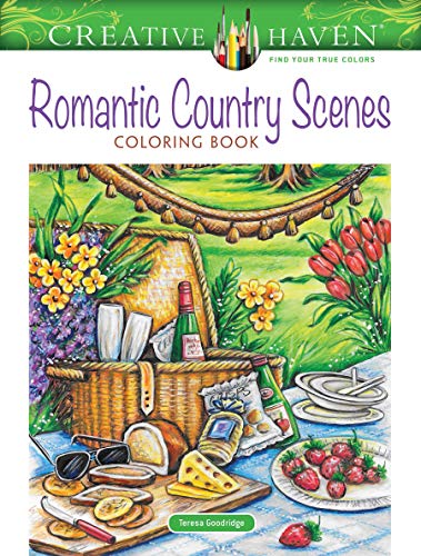 Creative Haven Romantic Country Scenes Coloring Book (Creative Haven Coloring Books)