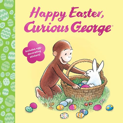 Happy Easter, Curious George: Includes Egg-Decorating Stickers for Interactive Fun