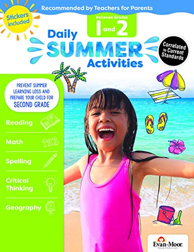 Evan-Moor Daily Summer Activities, Between 1st Grade and 2nd Grade Activity Book; Summer Learning Workbook Activities