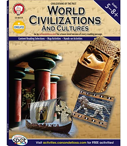 Mark Twain World Civilizations and Cultures World History Workbook, Grades 5-8, Ancient History and Ancient Civilizations, 5th Grade Workbooks and Up, Classroom or Homeschool Curriculum