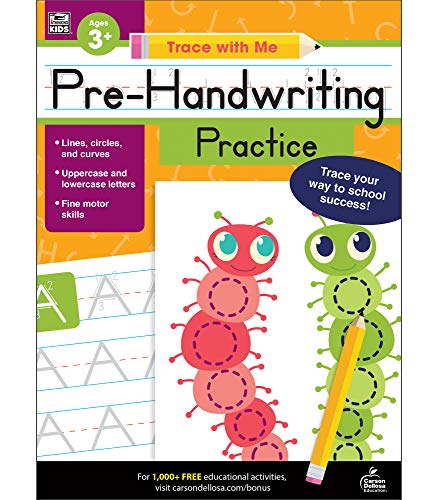Carson Dellosa | Trace with Me: Pre-Handwriting Activity Book | Preschool–2nd Grade, 128pgs