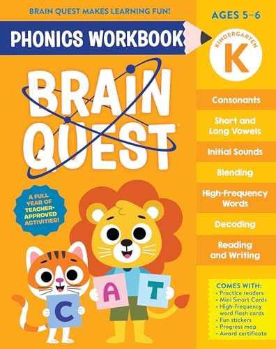 Brain Quest Phonics Workbook: Kindergarten (Brain Quest Phonics Workbooks, 2)