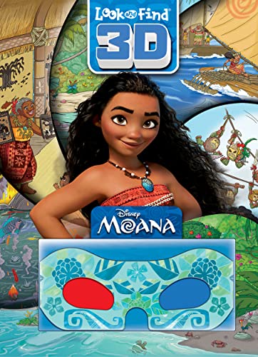 Disney Moana 3D Look and Find Activity Book! - 3D Glasses Included! - PI Kids