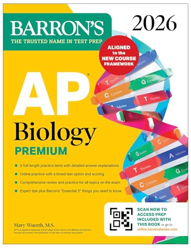 AP Biology Premium, 2026: Prep Book with 6 Practice Tests + Comprehensive Review + Online Practice (Barron's AP Prep)