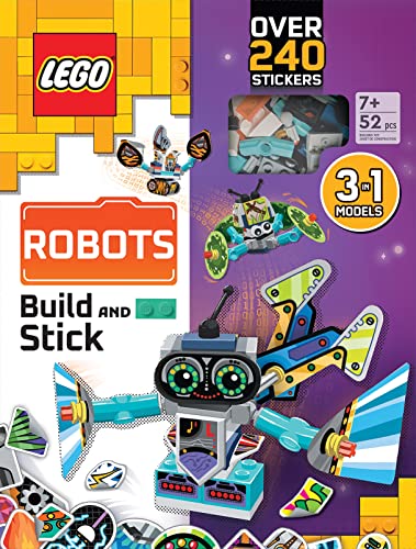 LEGO(R) Books. Build and Stick: Robots: Activity Book with 200+ Stickers, Exclusive Models, and Awesome Activities to Inspire Imagination and Creativity!