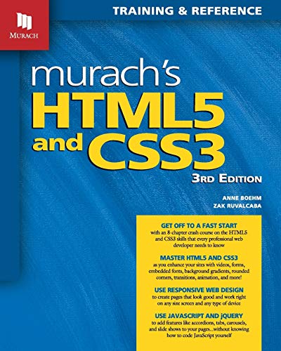 Murach's HTML5 and CSS3, 3rd Edition