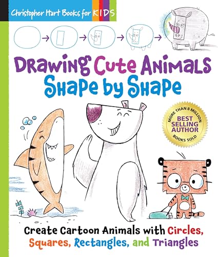 Drawing Cute Animals Shape by Shape: Learn to Draw Over 100 Adorable Animals Step by Step (Christopher Hart Books for Kids)
