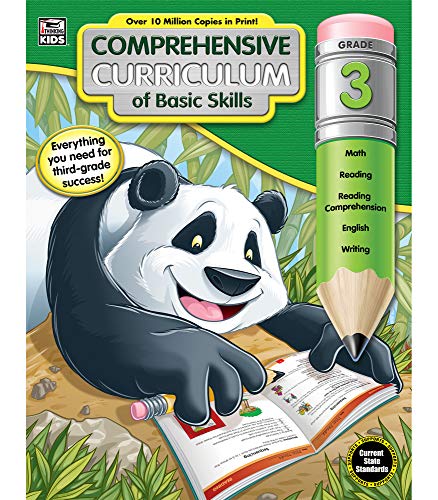 Comprehensive Curriculum of Basic Skills Fourth Grade Workbook—State Standards Lesson Plan and Activity Book for Math, Reading Comprehension, Writing (544 pgs)