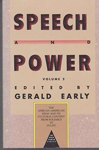 Speech And Power Volume 2 (Dark Tower Series)