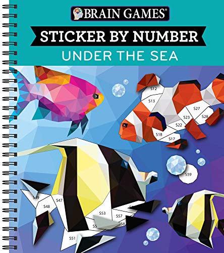 Brain Games - Sticker by Number: Under the Sea (Geometric Stickers)