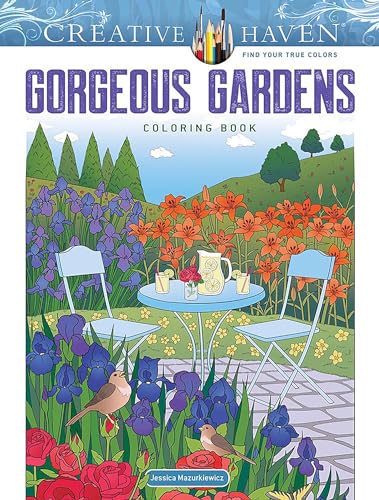 Creative Haven Gorgeous Gardens Coloring Book (Adult Coloring Books: Flowers & Plants)