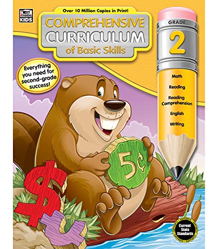 Comprehensive Curriculum of Basic Skills 2nd Grade Workbook—State Standard Lesson Plans and Activity Book for Math, Reading Comprehension, Writing (544 pgs)