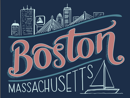 Elissa Surabian Art: Boston, Massachusetts Postcard