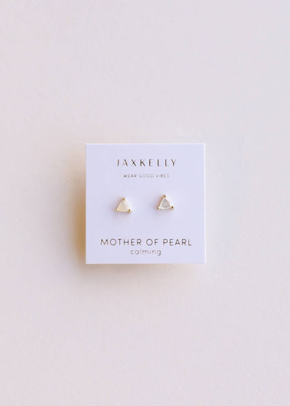 JaxKelly - Mother of Pearl - Energy Gem Earrings