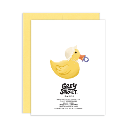 Grey Street Paper: You're Having A Ducking Baby Shower Greeting Card