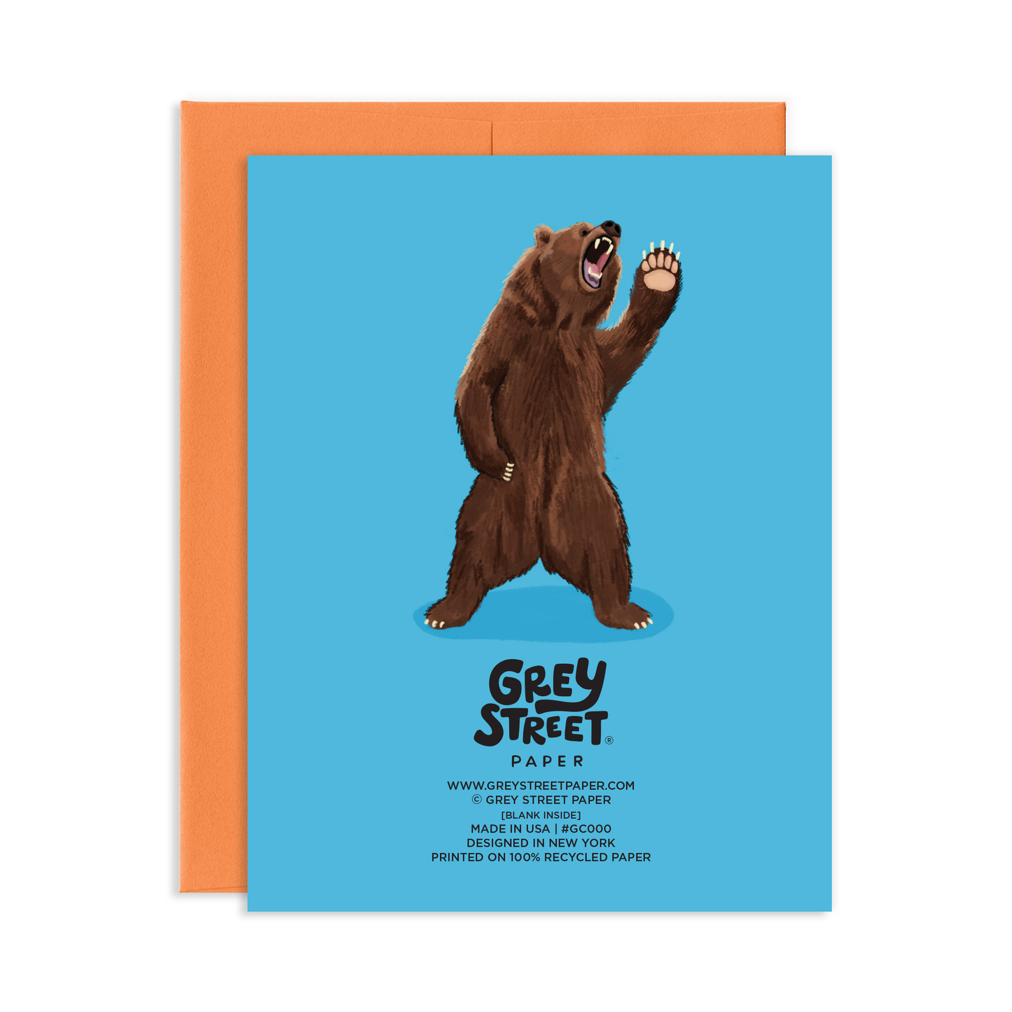 Grey Street Paper: Bear High Five Congratulations Greeting Card