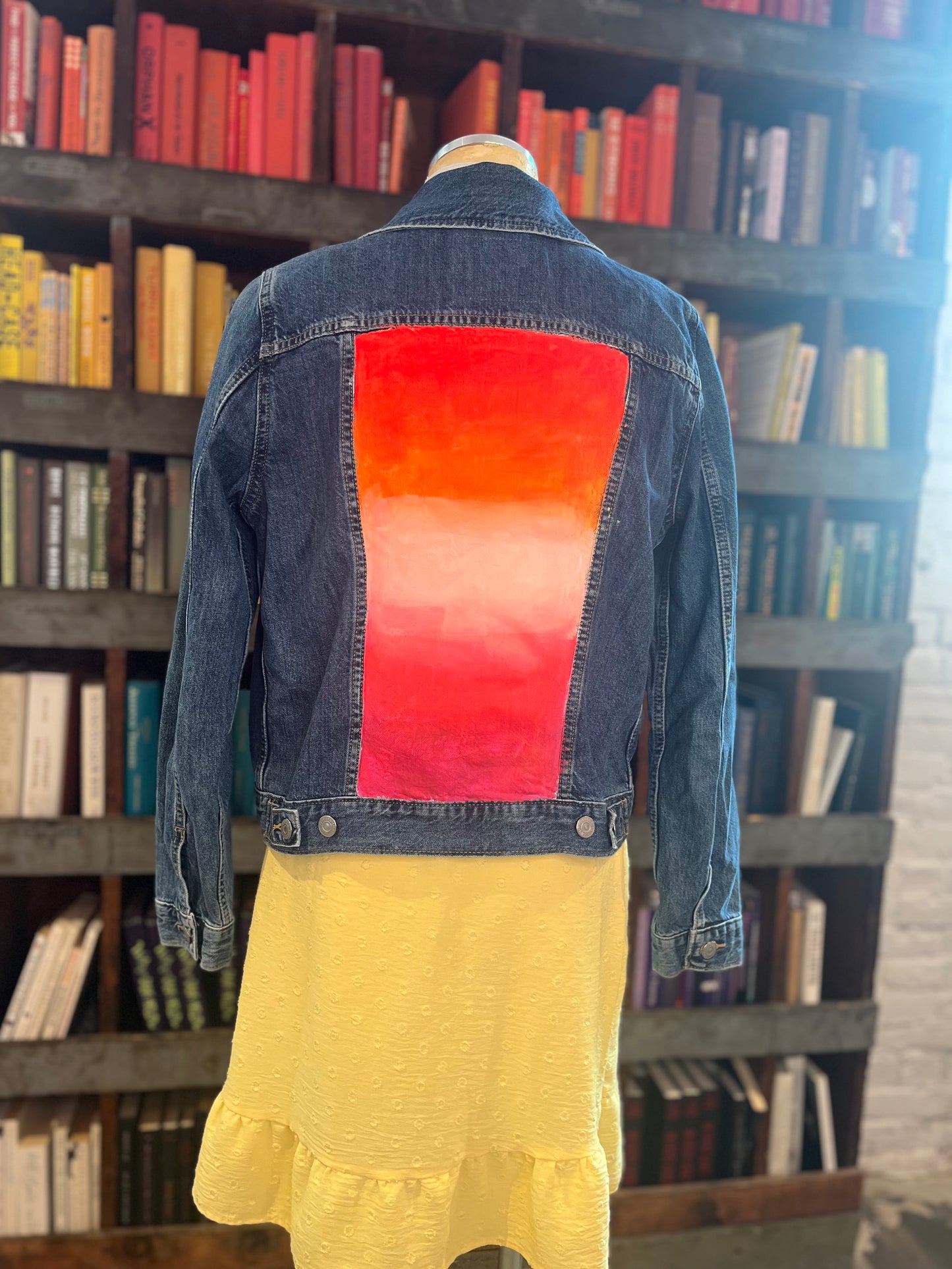 PRIDE DENIM JACKET ORANGE OMBRÉ