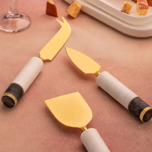 Guari Kholi: Modena Marble Cheese Knives, Set of 3