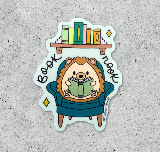 Citizen Ruth - Book Nook Hedgehog vinyl sticker