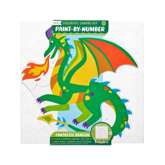 OOLY: Colorific Canvas Paint by Number Kit - Fantastic Dragon