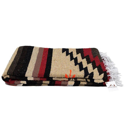 West Path: Tan Mexican Diamond Yoga Blanket