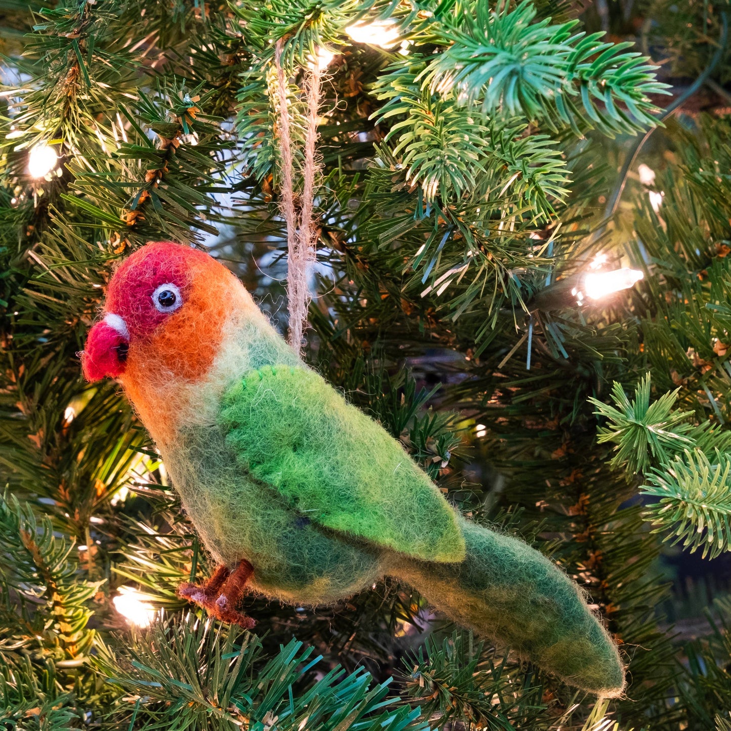 The Winding Road: Felt Parrot Ornament