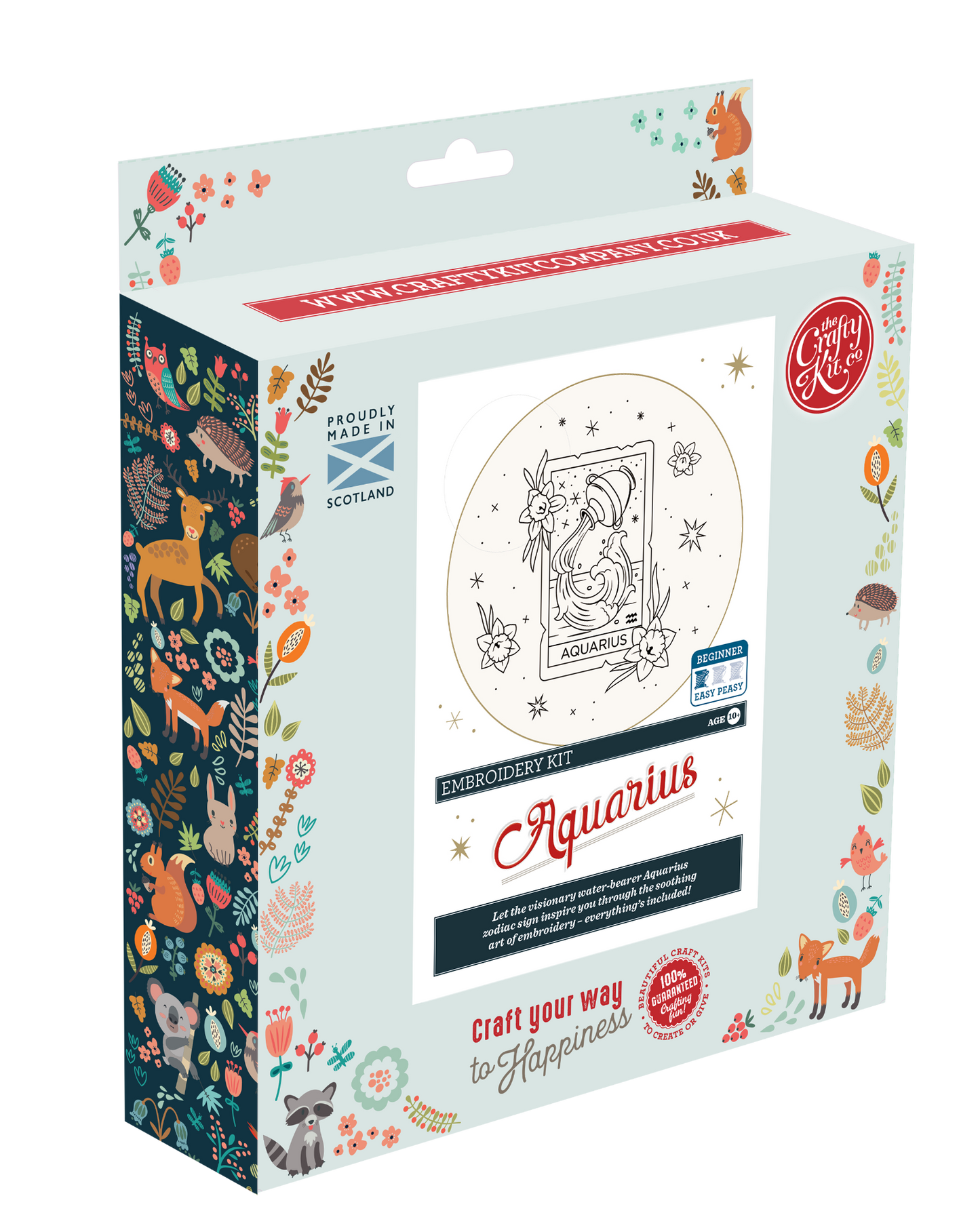 The Crafty Kit Company: Signs of Zodiac - Aquarius Embroidery Kit