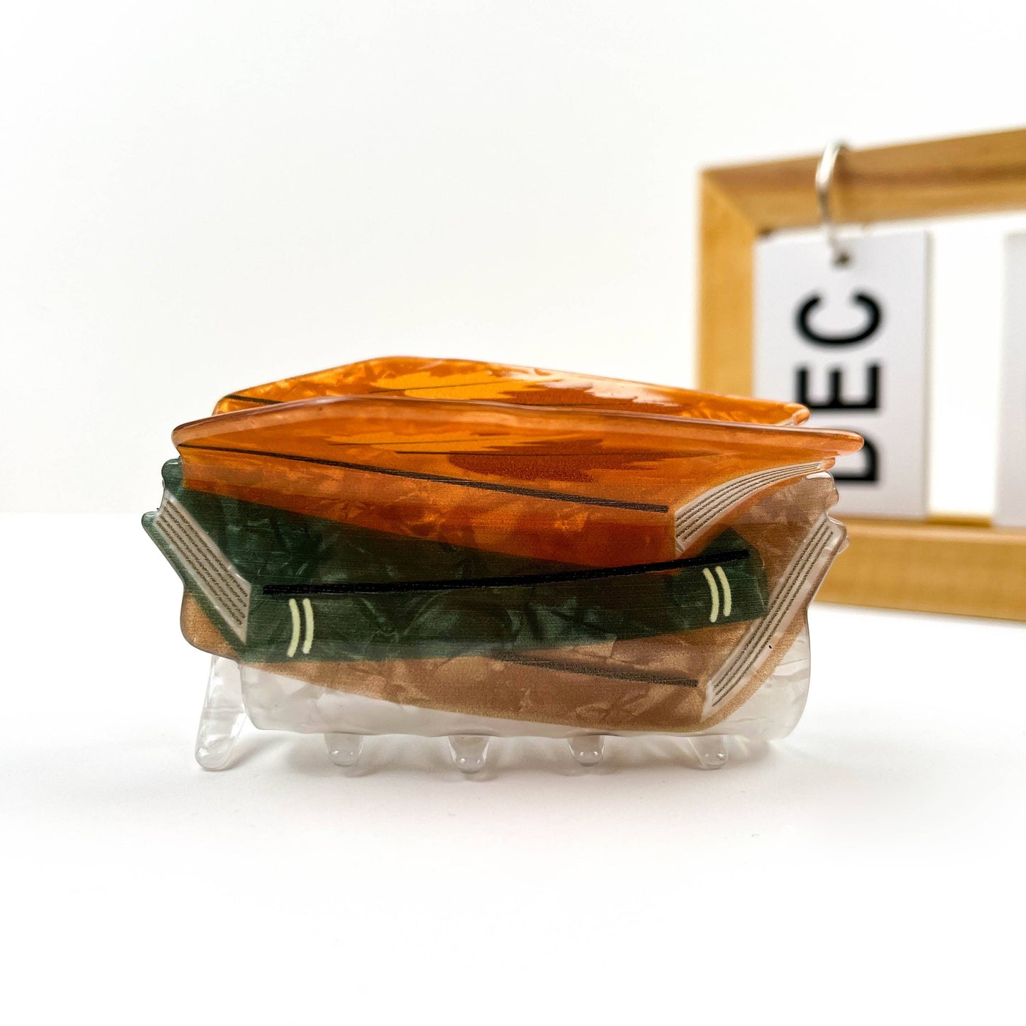 mildstyles: Book Print Acrylic Hair Claw Clip