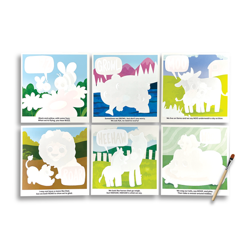 OOLY: Water Amaze Water Reveal Boards - Baby Animals (13 PC Set)