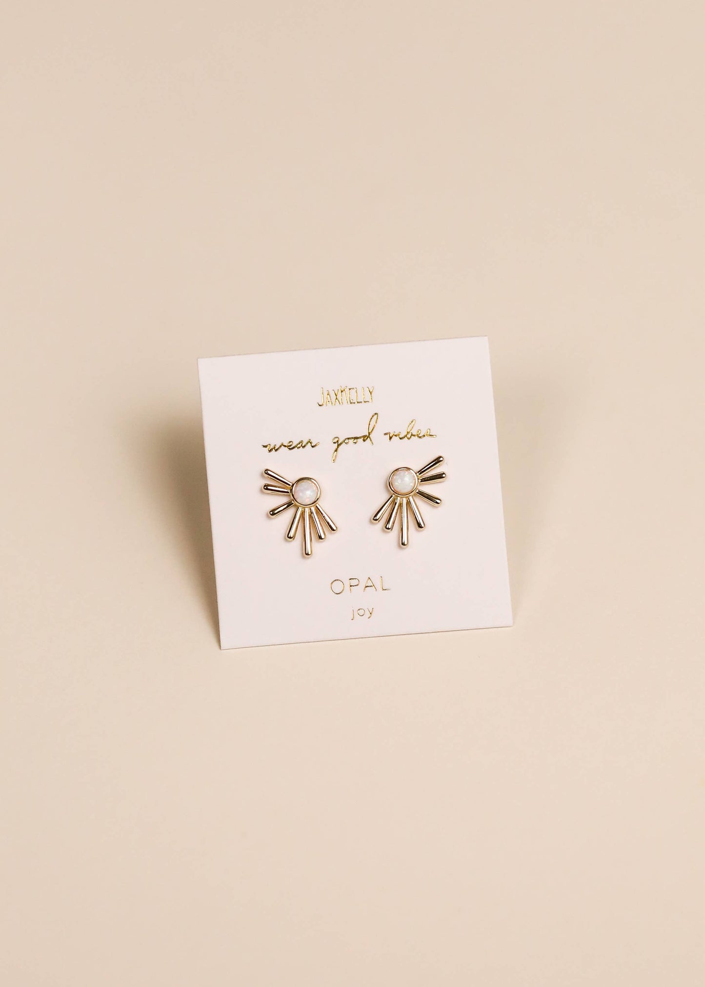 Jax Kelly: Sun Ray - White Opal - Earring