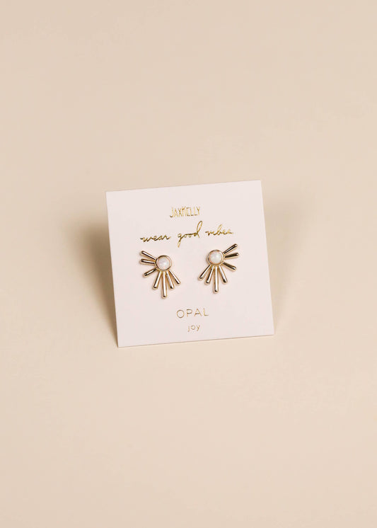 Jax Kelly: Sun Ray - White Opal - Earring