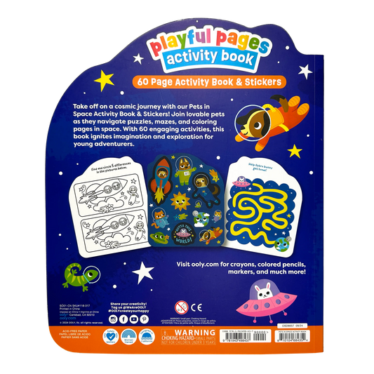 OOLY: Playful Pages Activity Book -Pets in Space!