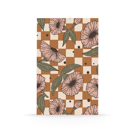 Denik: Checks and Flowers Classic Layflat Journal Notebook