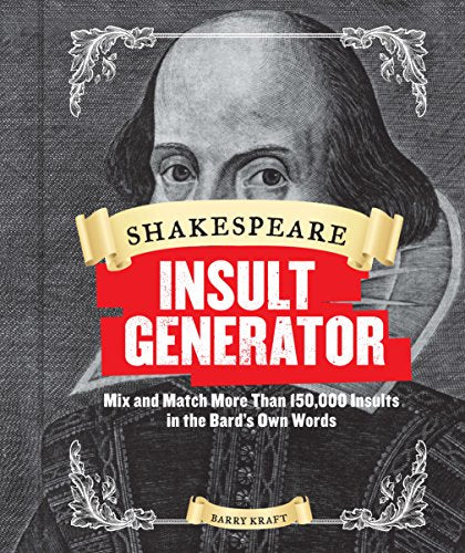 Shakespeare Insult Generator: Mix and Match More than 150,000 Insults in the Bard's Own Words