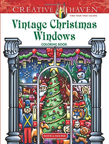 Creative Haven Vintage Christmas Windows Coloring Book (Adult Coloring)