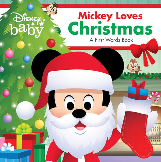 Disney Baby: Mickey Loves Christmas: A First Words Book