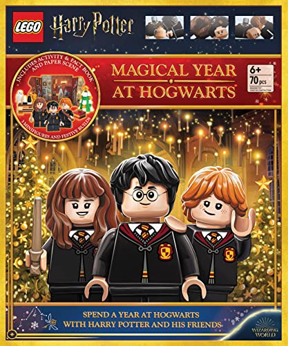 LEGO(R) Harry Potter(TM) Magical Year at Hogwarts: Christmas Activity Book with Fun Facts, Play Scene, Basic Brick Kit, and 3 LEGO(R) Minifigures to Inspire Imagination and Creativity!