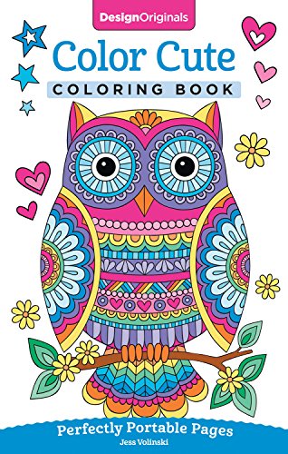 Color Cute Coloring Book: Perfectly Portable Pages (On-the-Go Coloring Book) (Design Originals) Extra-Thick High-Quality Perforated Pages; Convenient 5x8 Size is Perfect to Take Along Wherever You Go