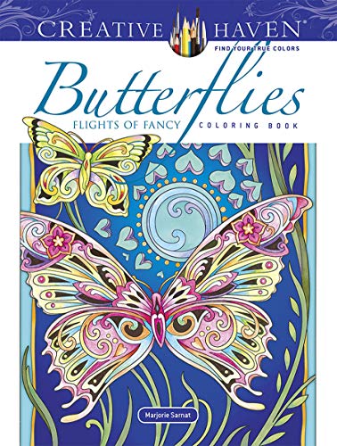 Creative Haven Butterflies Flights of Fancy Coloring Book (Creative Haven Coloring Books)