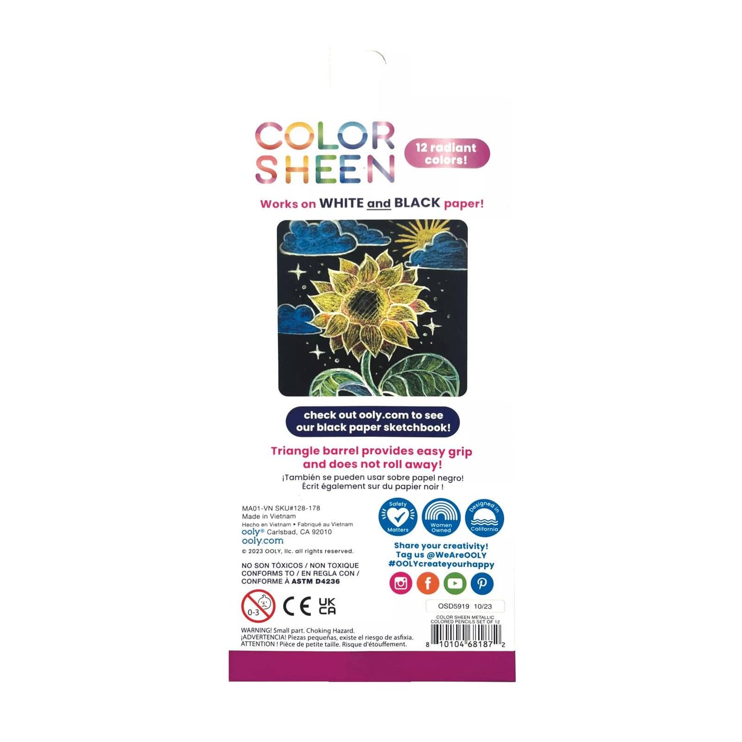 OOLY: Color Sheen Metallic Colored Pencils - Set of 12