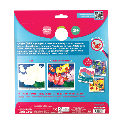 OOLY: Water Amaze Water Reveal Boards - Under The Sea (13 PC Set)