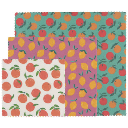 Ecologie: Citrus Beeswax Wrap Set of 3