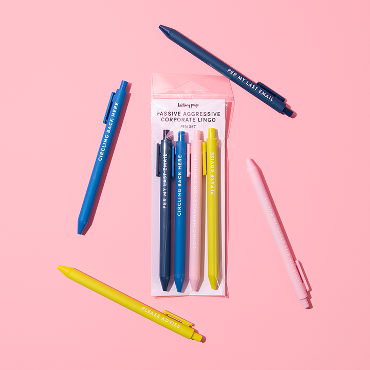 Brittany Paige: Passive Aggressive Corporate Lingo Jotter Pen Set