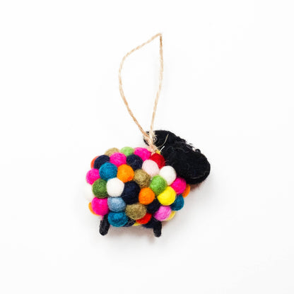 The Winding Road: Ornament Rainbow Ball Sheep