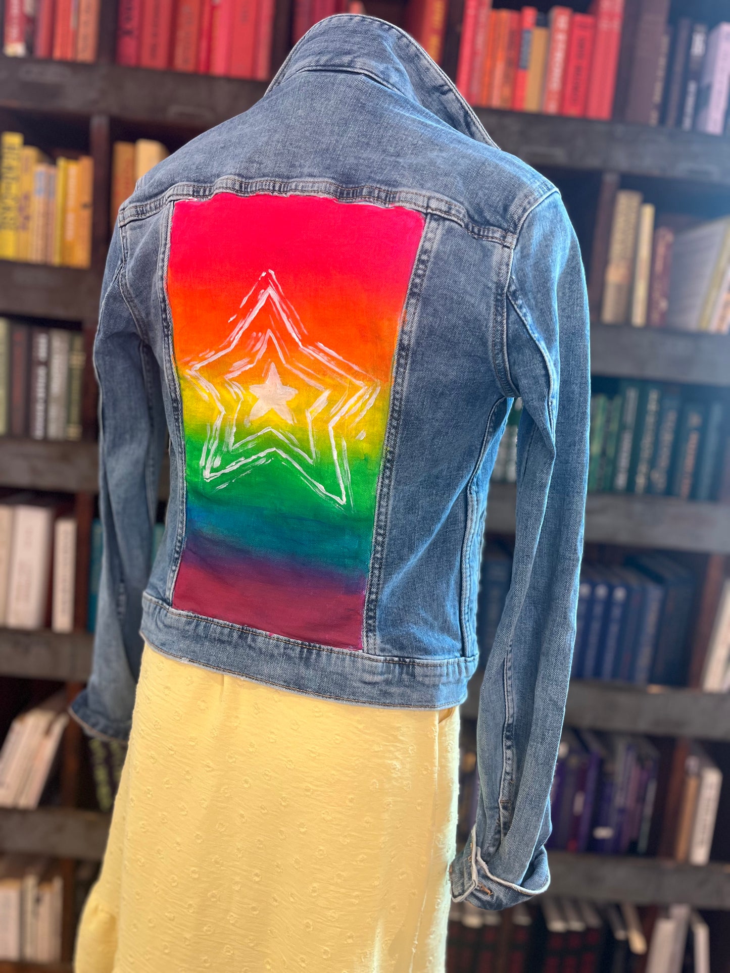 PRIDE DENIM JACKET RAINBOW OMBRÉ