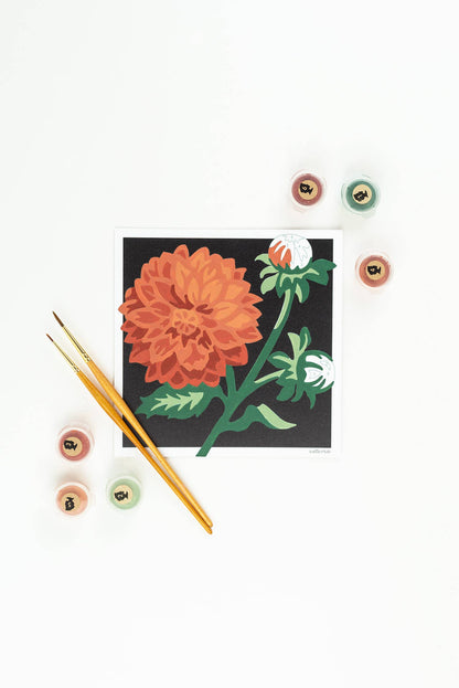 Elle Crée (She Creates): Dahlias MINI Paint-by-Number Kit